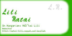 lili matai business card